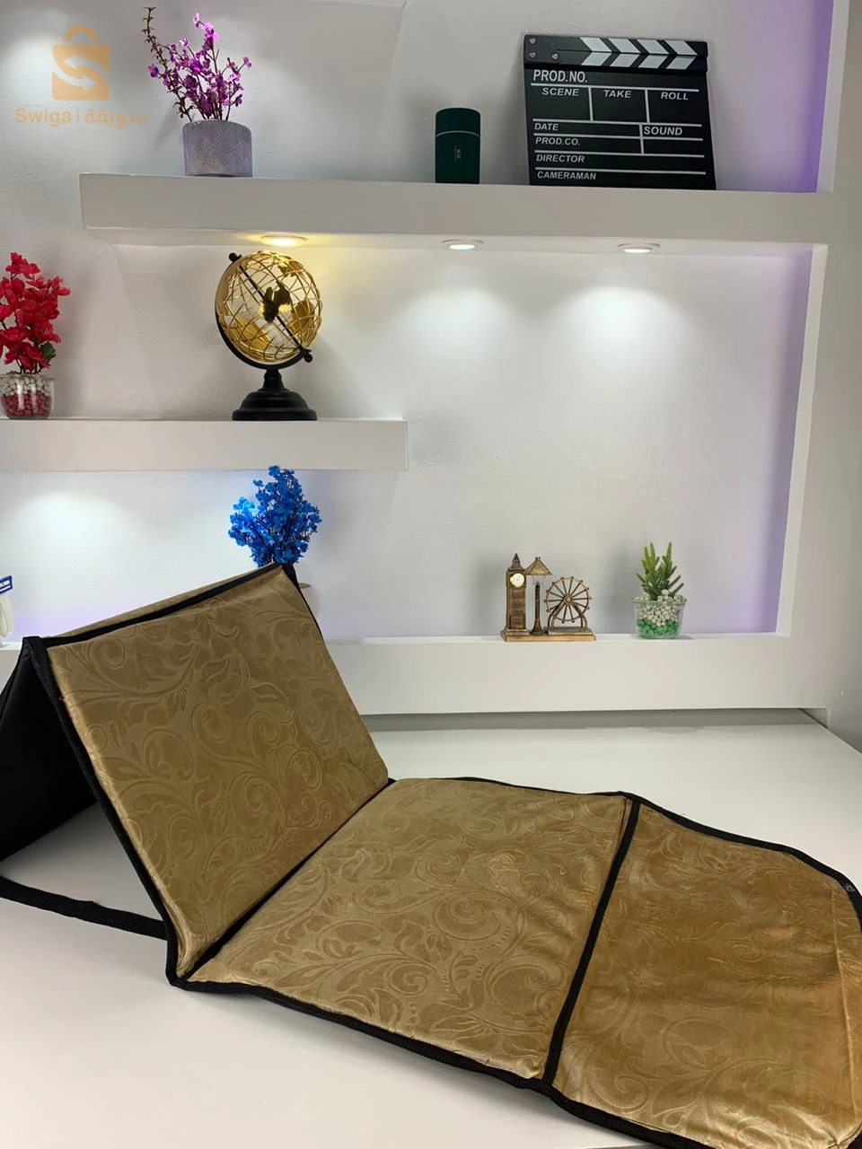 Tapis de Prière Sultan Pliable avec Dossier – سجادة صلاة سلطان قابلة للطي مع مسند ظهر