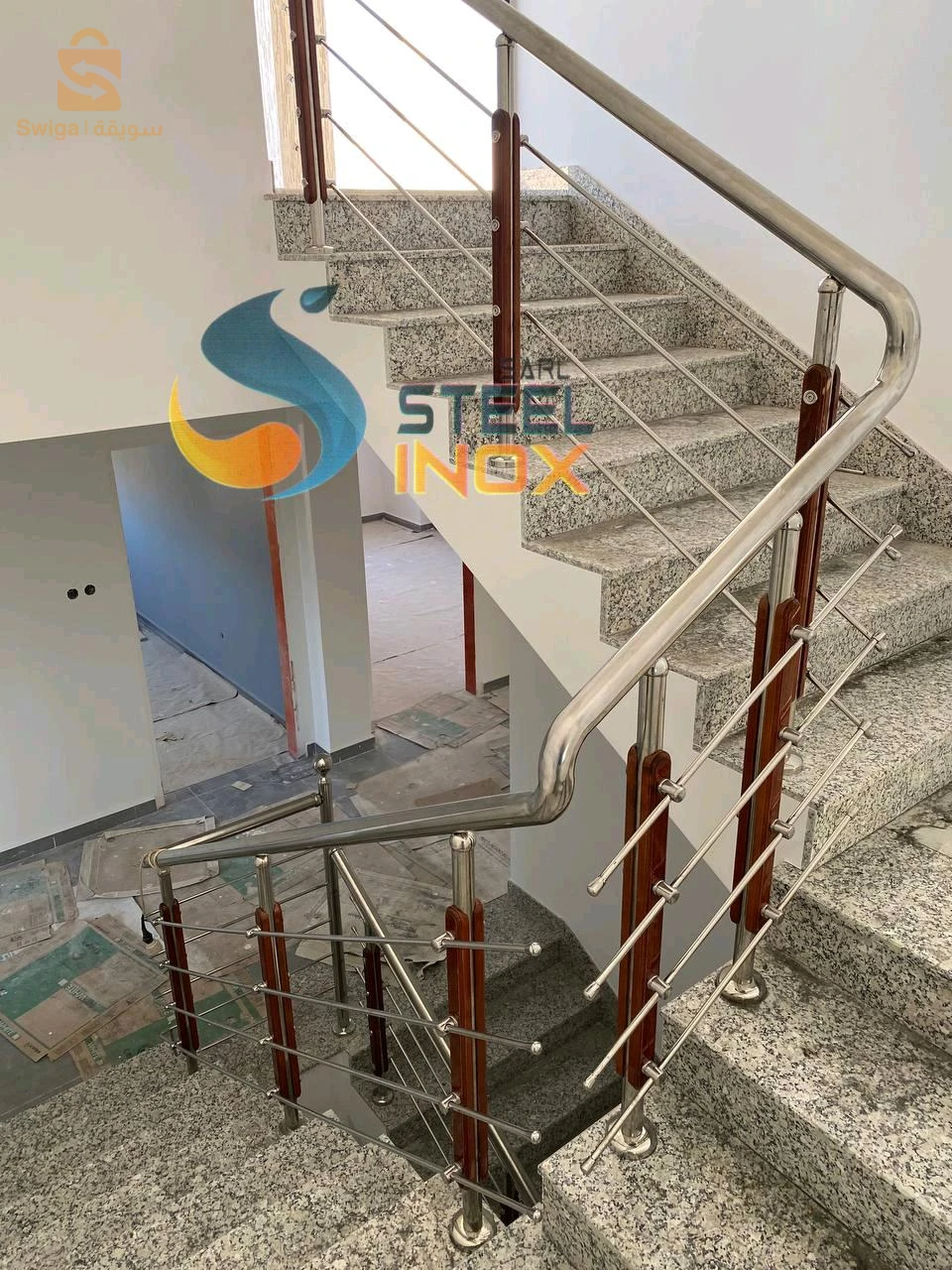 rampe d'escalier en inox
