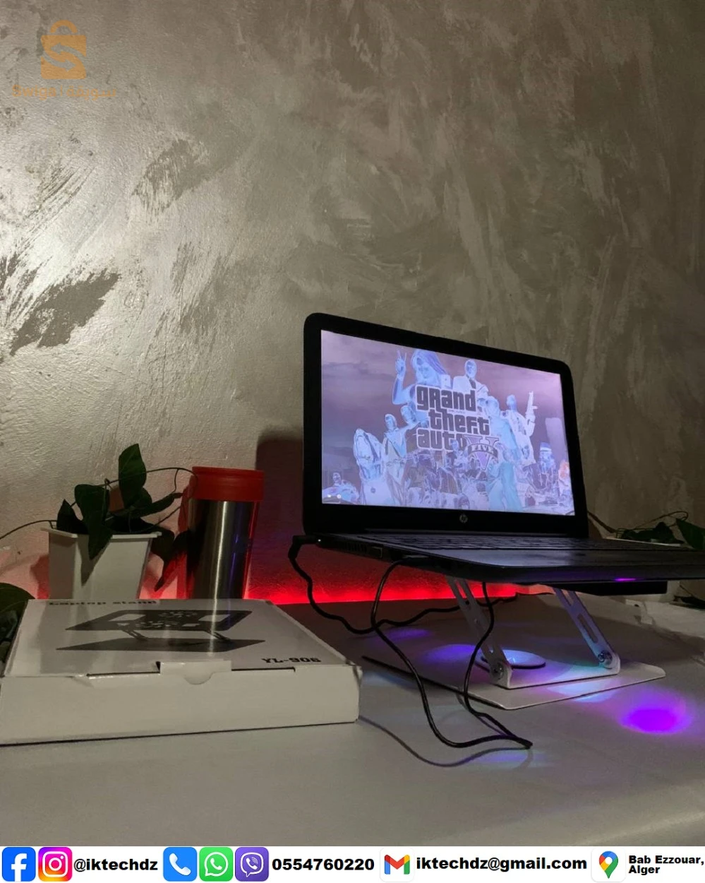 Support Laptop/Tablette YL906|RGB|Double ventilation