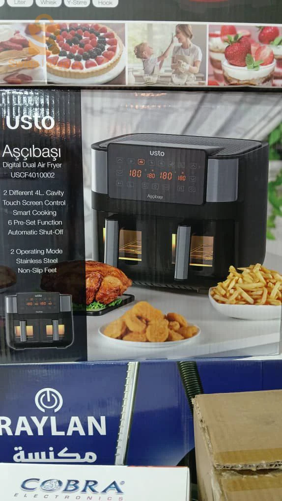 قلاية هوائية Usto Digital Dual Air Fryer