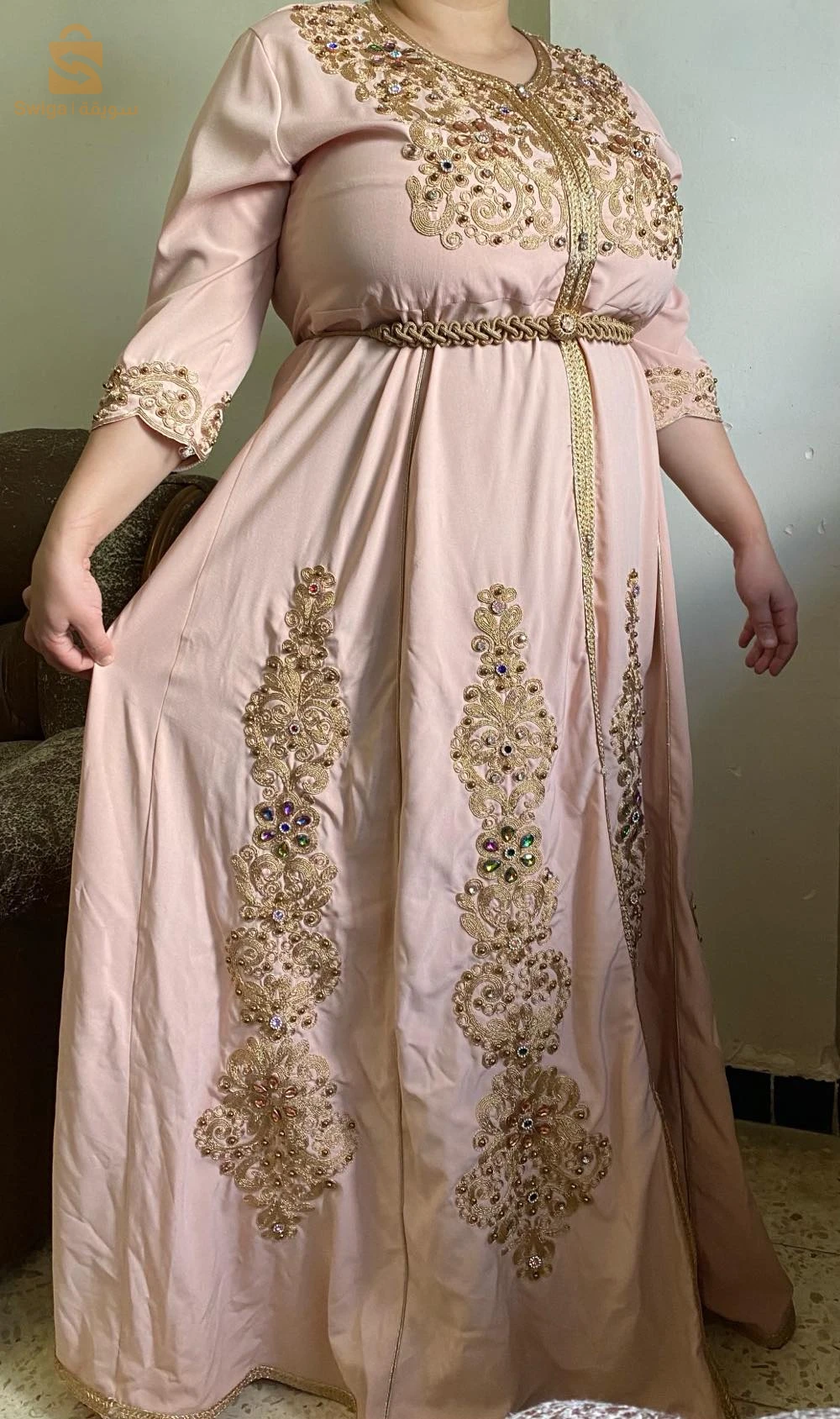 caftan royale couleur rose