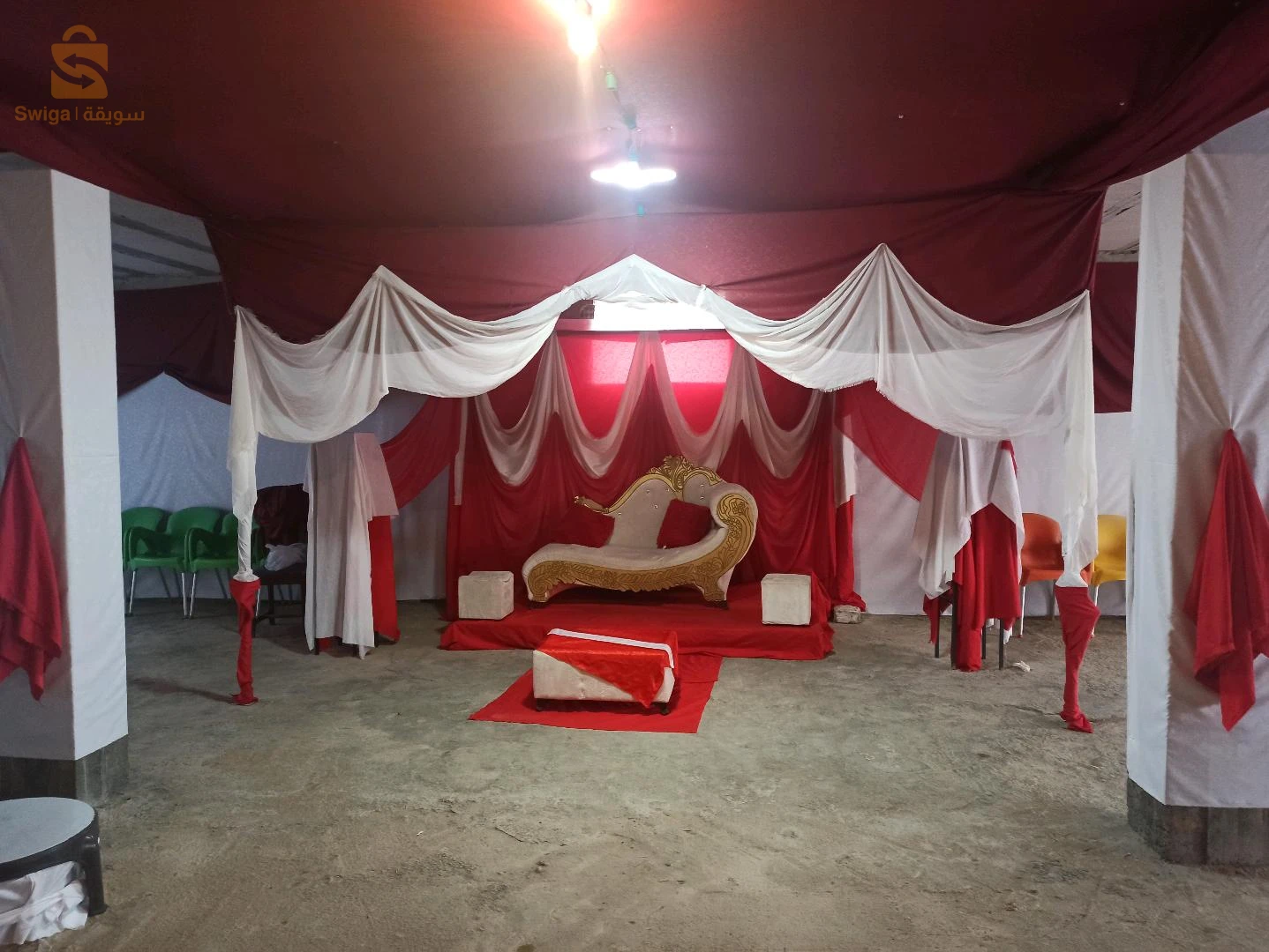 قماش تزين جدران الاعراس