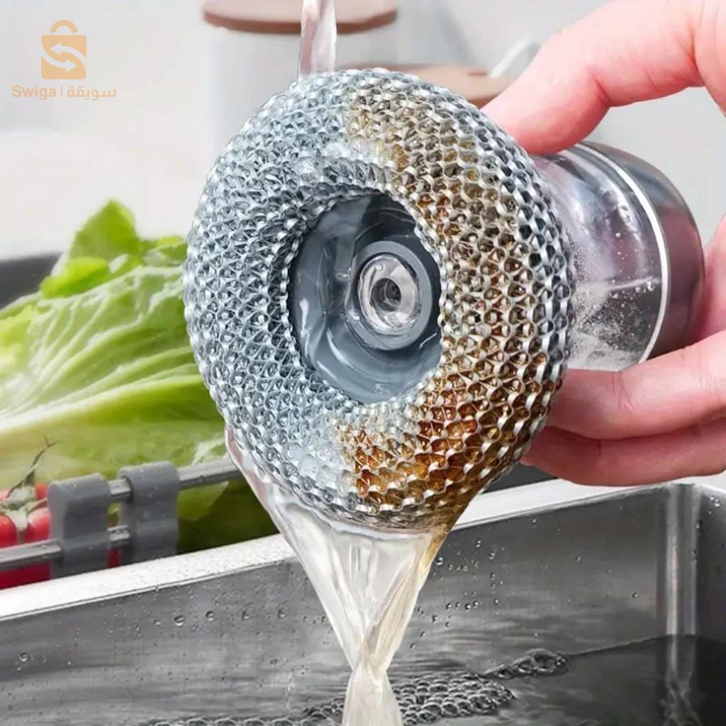Brosse à Main avec Distributeur de Savon pour Cuisine – فرشاة يدوية بموزع صابون للمطبخ
