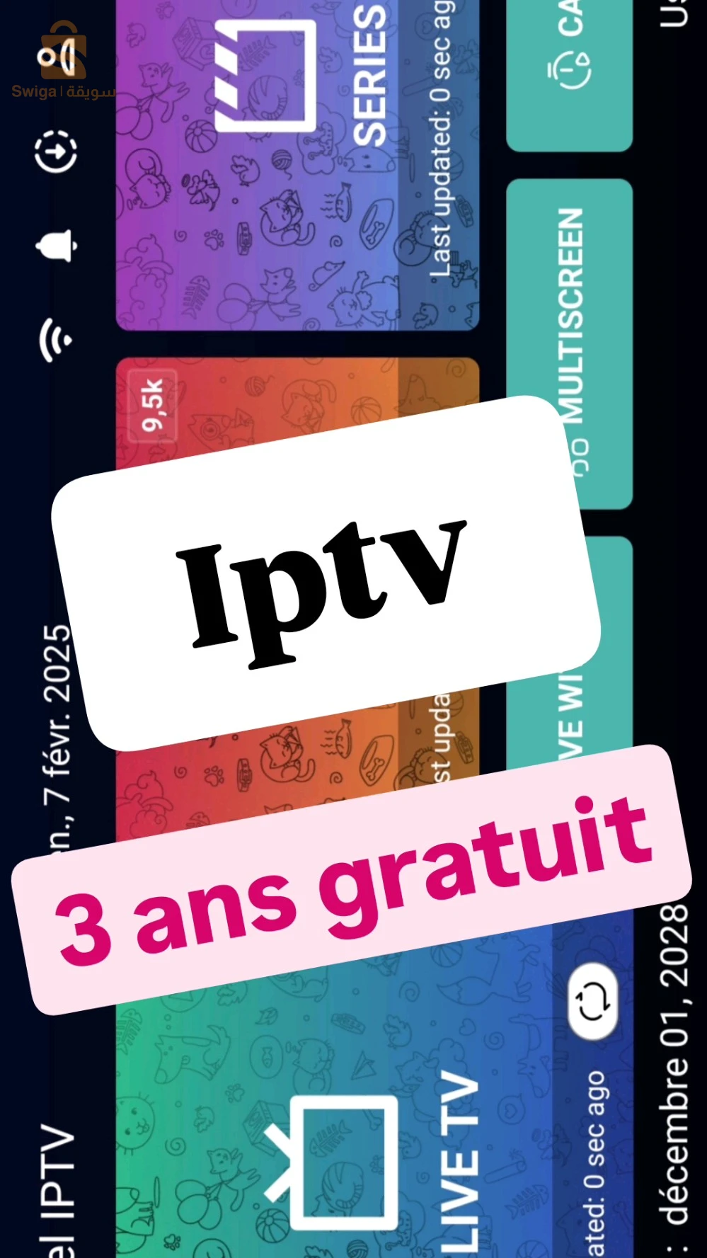 IPTV abonnement 3 ans avec garantie