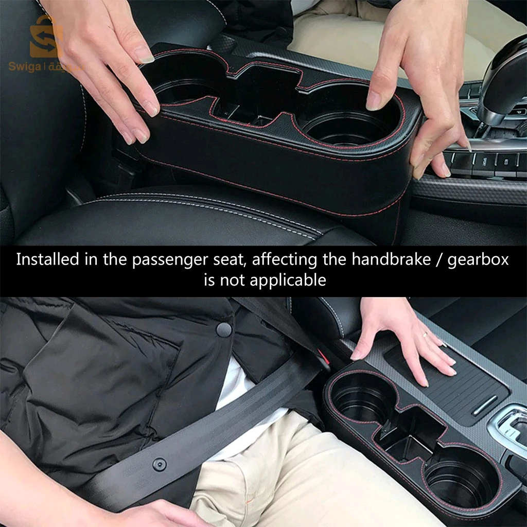 Organisateur de remplissage d’espace de voiture avec porte-gobelet