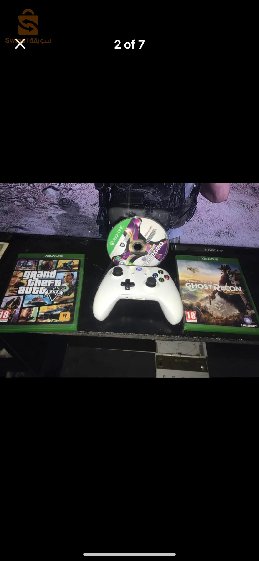 xbox one fat 500 gb consol chbeb n9ey mayhma maydir hess 
fih manitta one s avec 3 cd bles notice ghost recon gta5 pes 2020