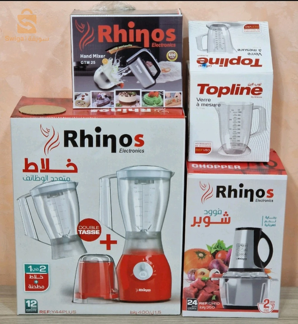 pack [Cuisine 4PRH RHINOS] Hachoir+Mixeur Y44plus +Bateur inox+verre à mesure