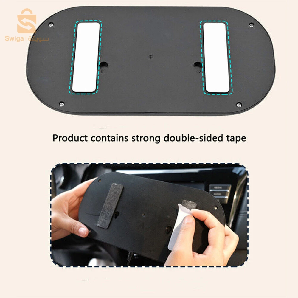 Ventilateur de voiture puissant et silencieux double rotation à 360 -12V