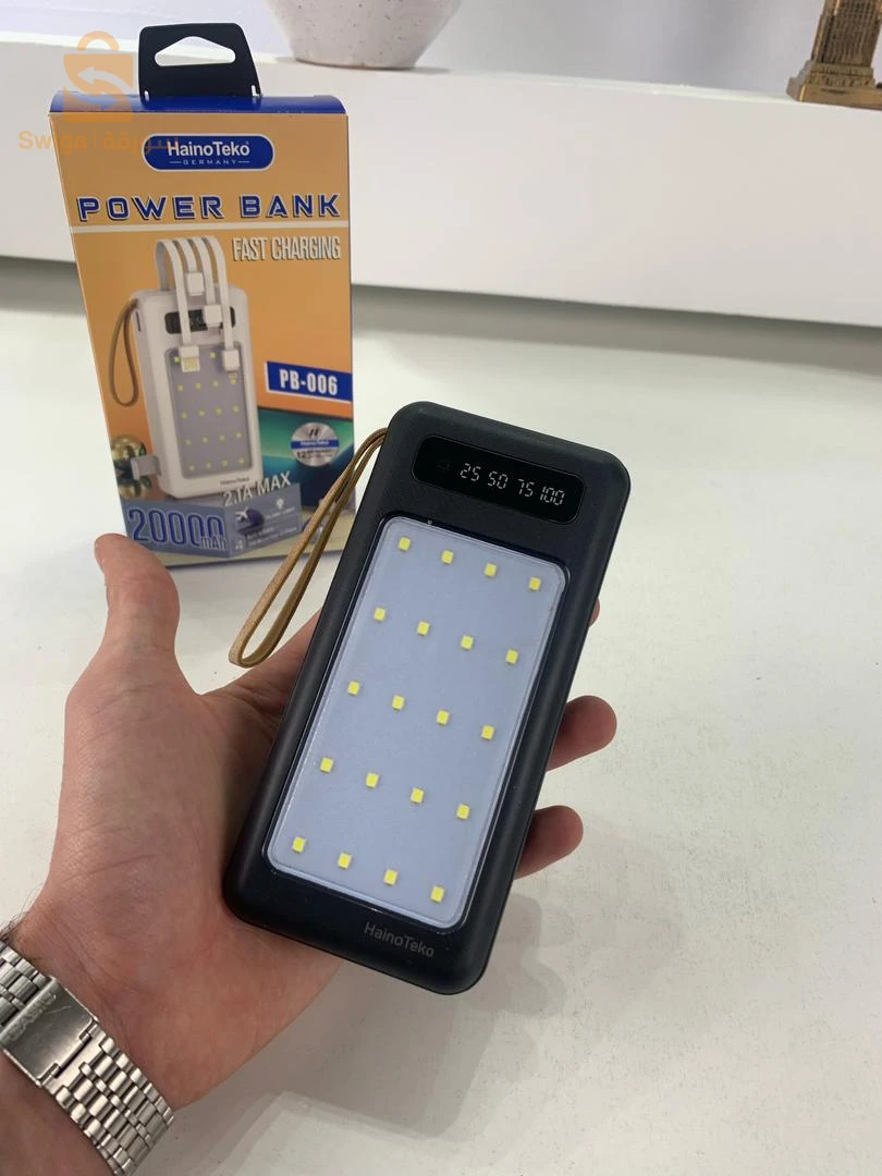 Power Bank et LED 20000mAh avec Charge Rapide 2en1 – باور بانك مع شحن سريع