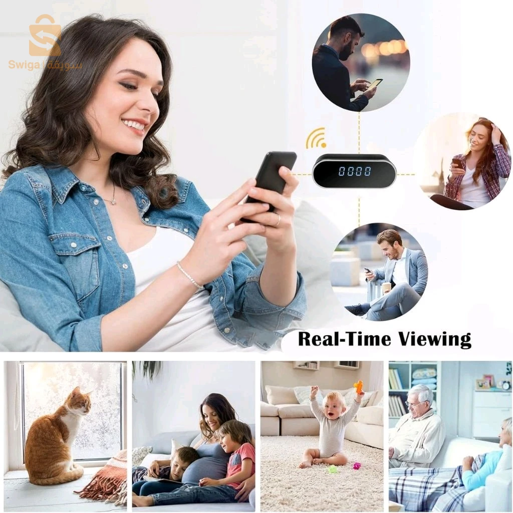 Caméra Hidden Wi-Fi 1080P avec Détection de Mouvement et Vision Nocturne – كاميرا خفية واي فاي على شكل منبه