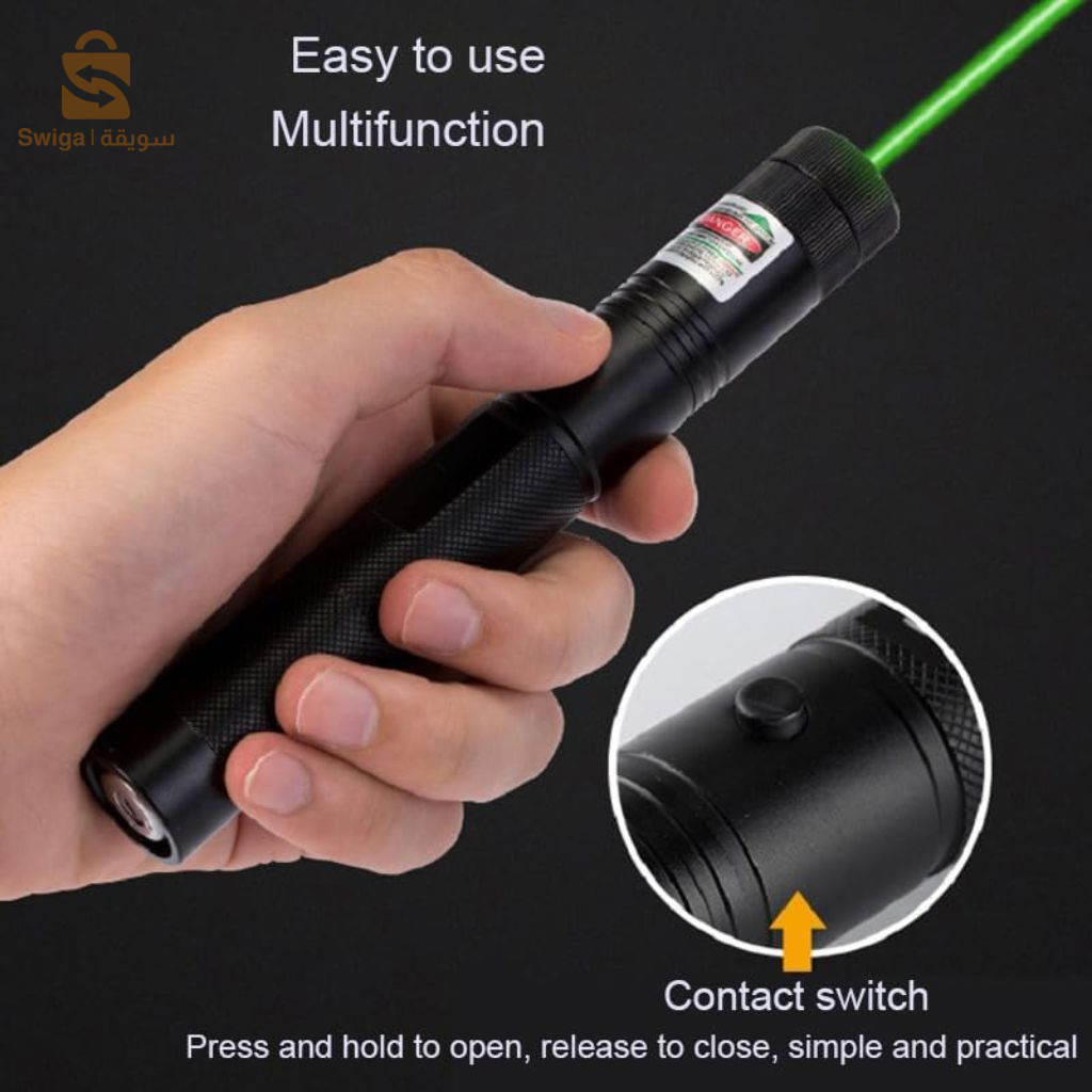 Pointeur Laser Puissant Multifonctions 2000 Mètres - مصباح ليزر قوي للمسافات الطويلة متعدد الوظائف