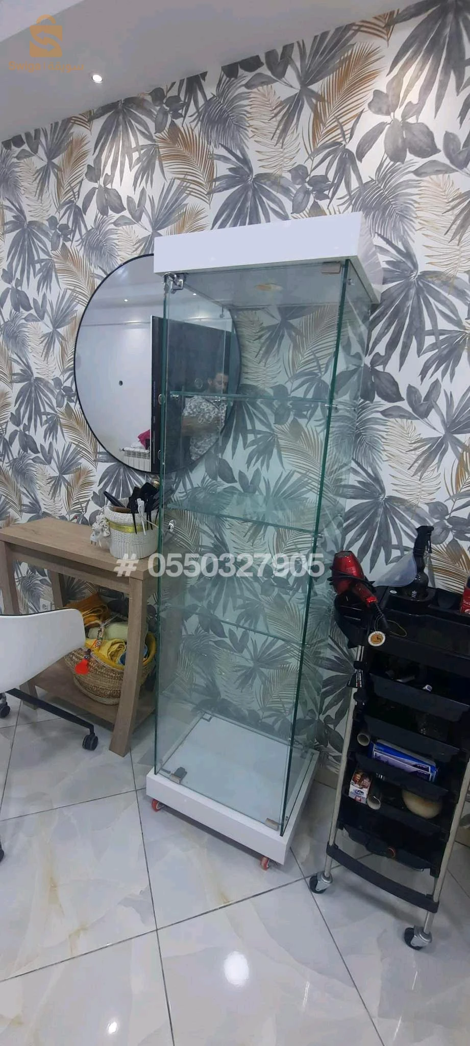 armoire en verre pour exposition 50cm