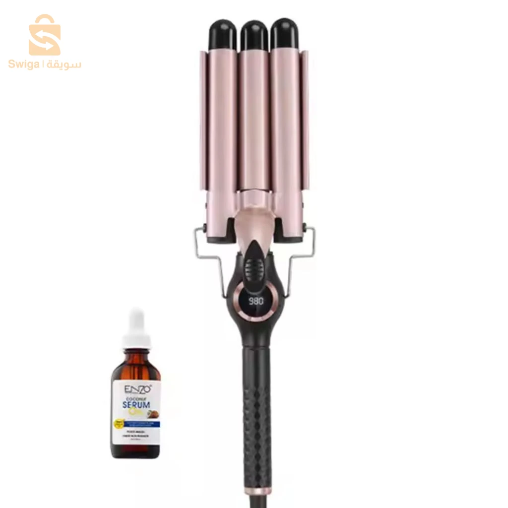 ENZO PROFESSIONAL Fer à Boucler Triple Barillet  – مكواة تجعيد ثلاثية الأسطوانات