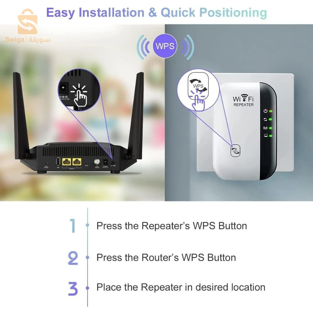 Amplificateur de Signal WiFi 300 Mbps – مقوي إشارة الواي فاي