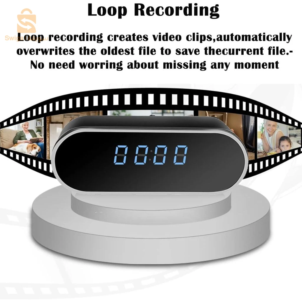 Caméra Hidden Wi-Fi 1080P avec Détection de Mouvement et Vision Nocturne – كاميرا خفية واي فاي على شكل منبه