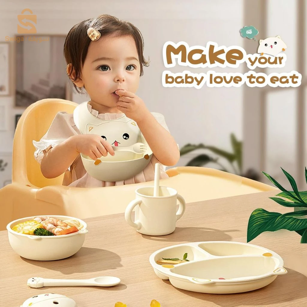Ensemble pour Bébé en Silicone 7pcs – طقم تغذية للأطفال