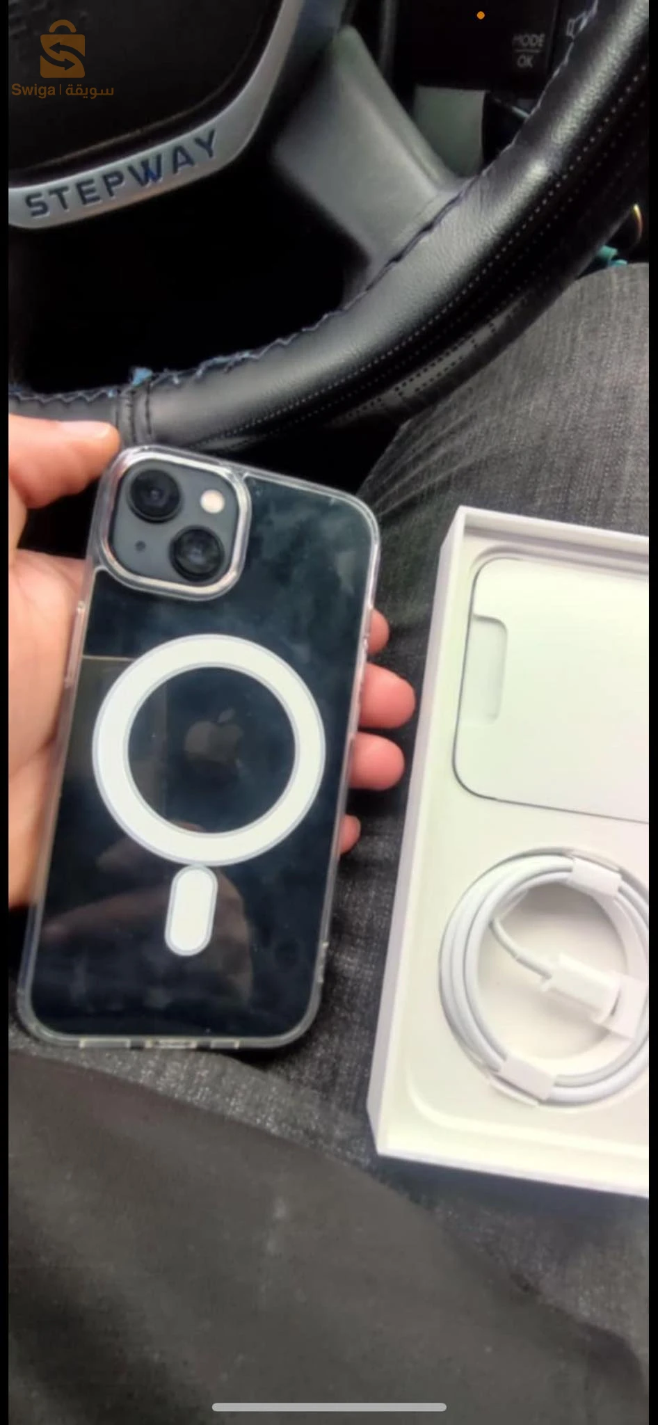 iphone 13 جديد عندو 3 شهر مليح شريتو فالباطة باطري 100%