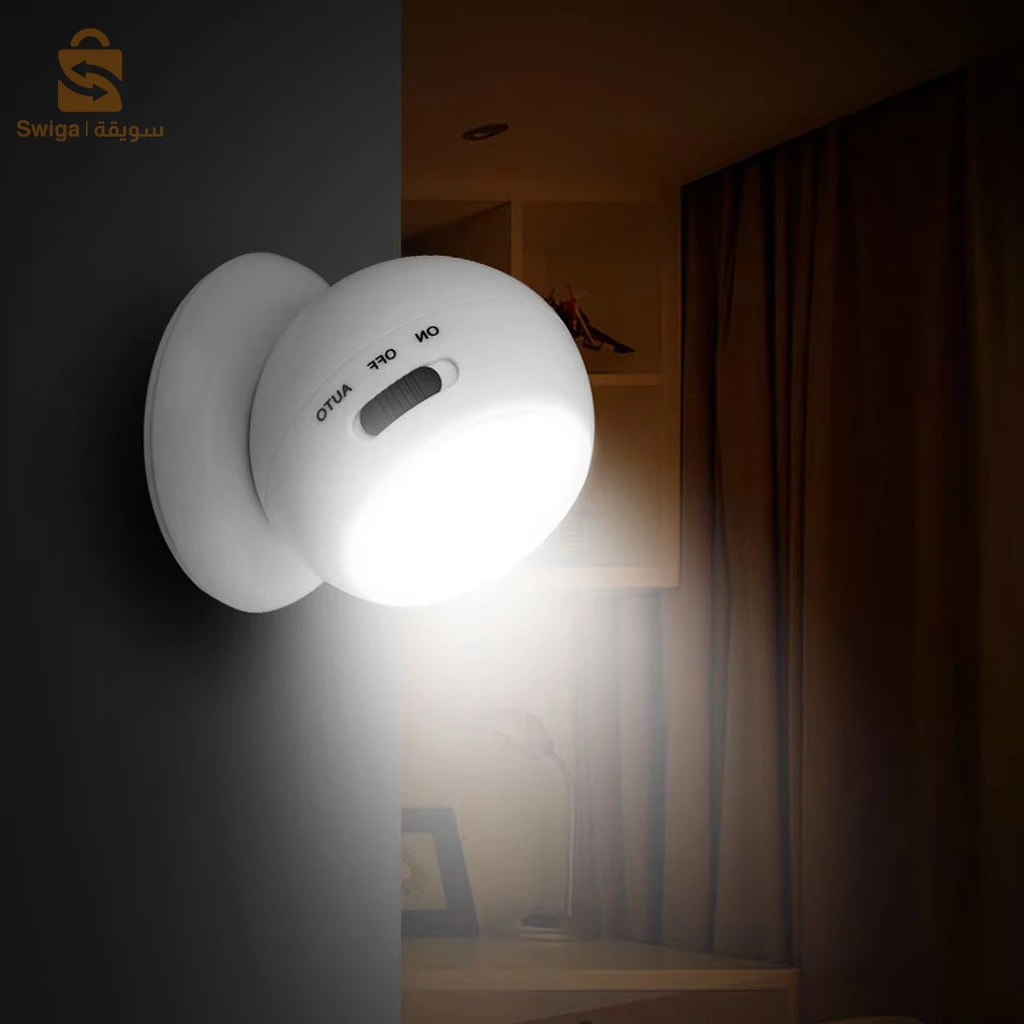 Lampe COB à détecteur de mouvement portable à 360 °