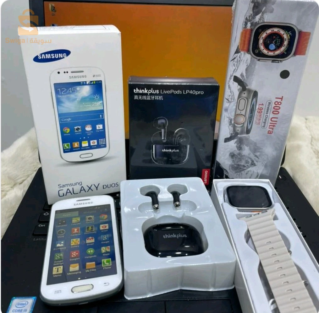 Galaxy s duos + smartwatch t800+ lp40 airpods