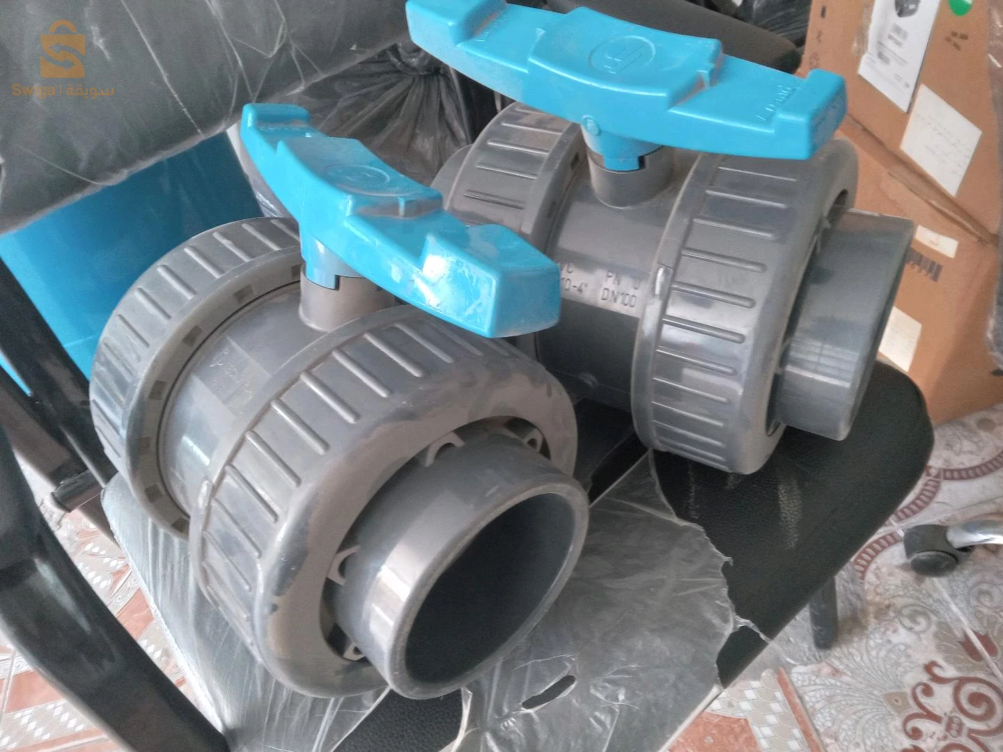 vanne pvc presion double raccord 110