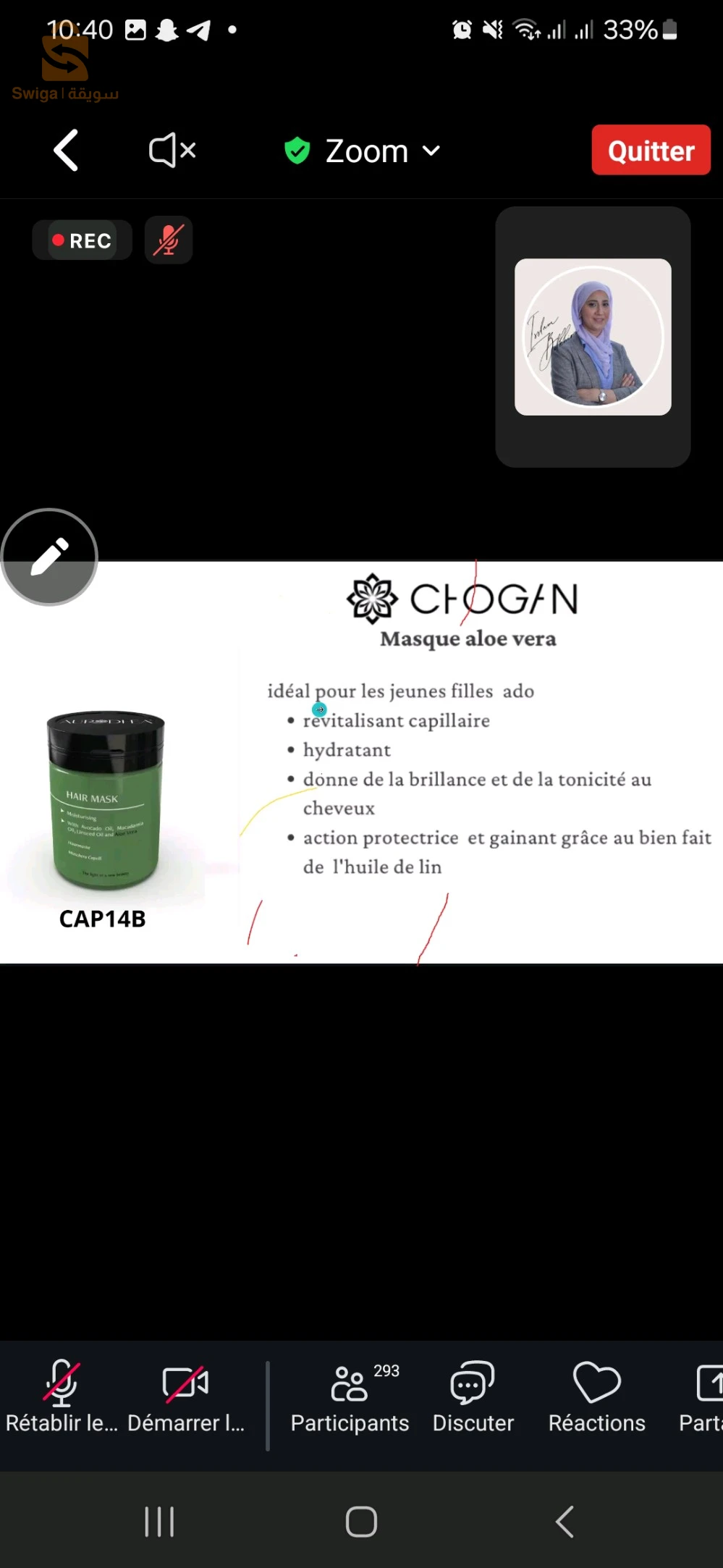 masque cheveux à l'aloevea et huile de lin et autres ingrédients naturels