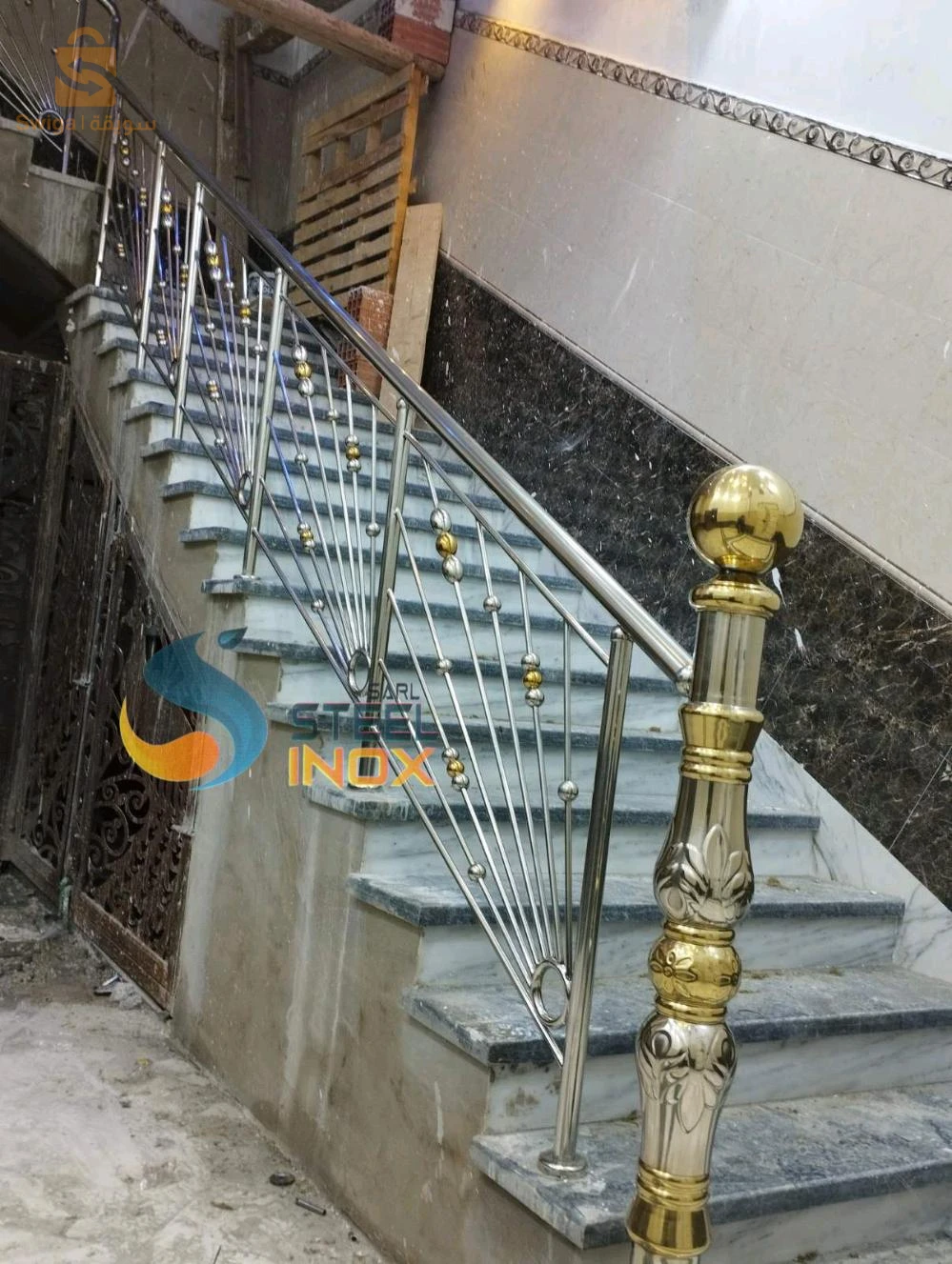 rampe d'escalier en inox