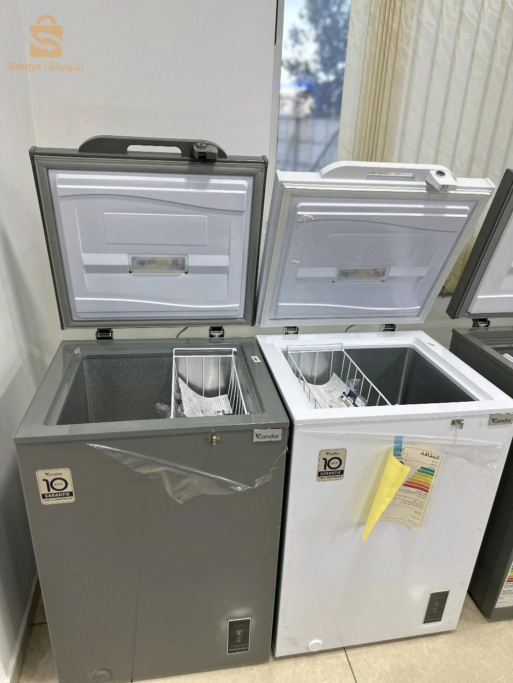 Congélateur condor 140 litre gris et blanc 10 garantie