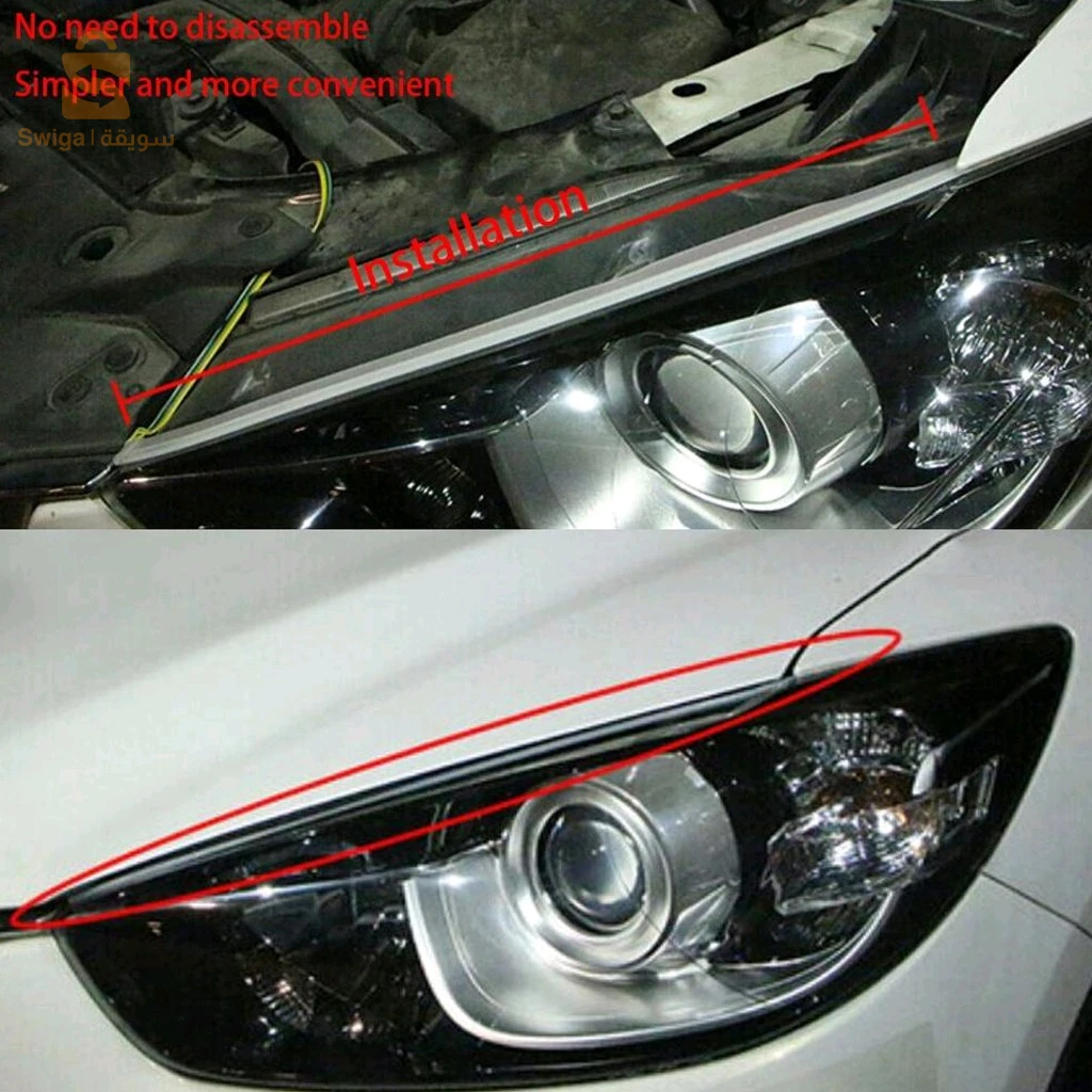 Feux de Jour LED Et Clignotant 2Pcs Pour Phares de Voiture 60cm