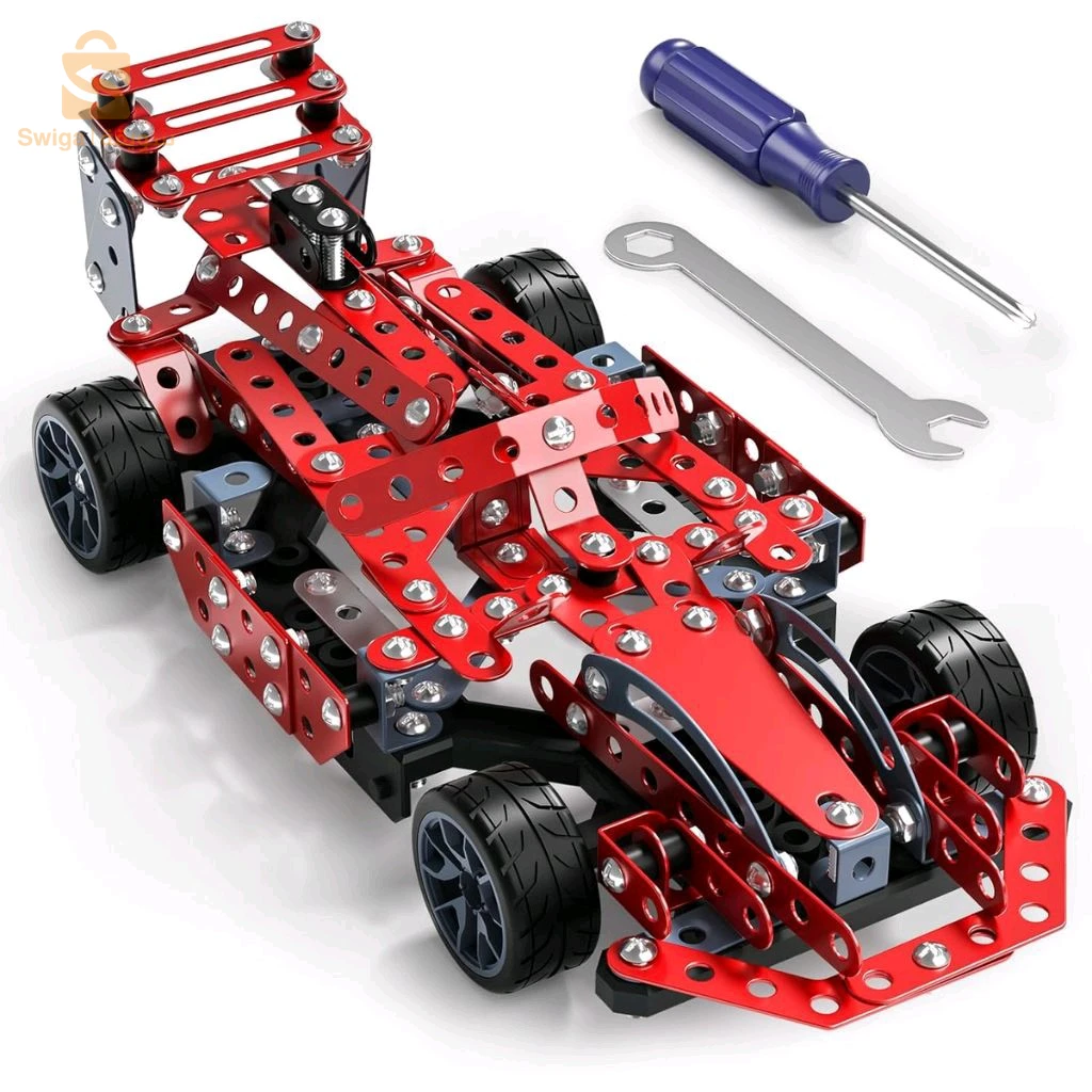 Kit de Construction Voiture de Course Métallique – مجموعة بناء سيارة سباق معدنية