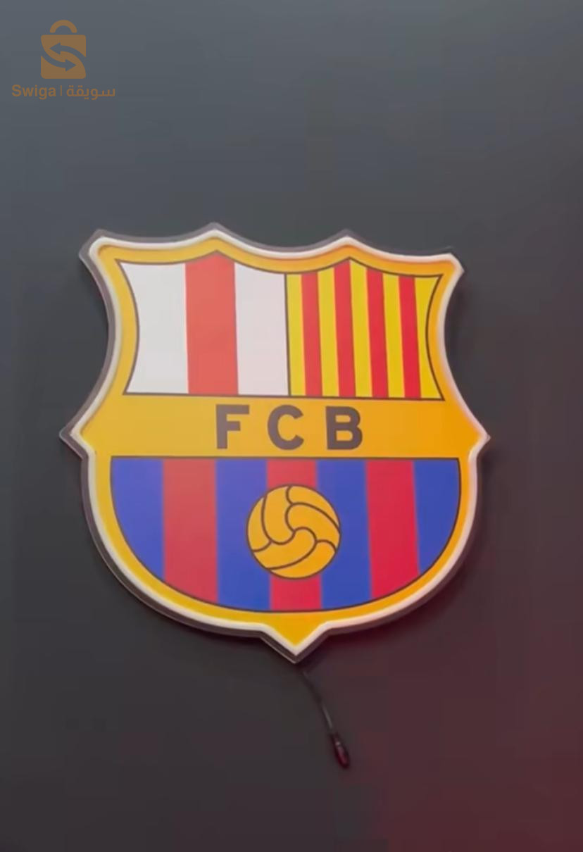 شعار برشلونة الفخم بأضواء الليد الرائعة