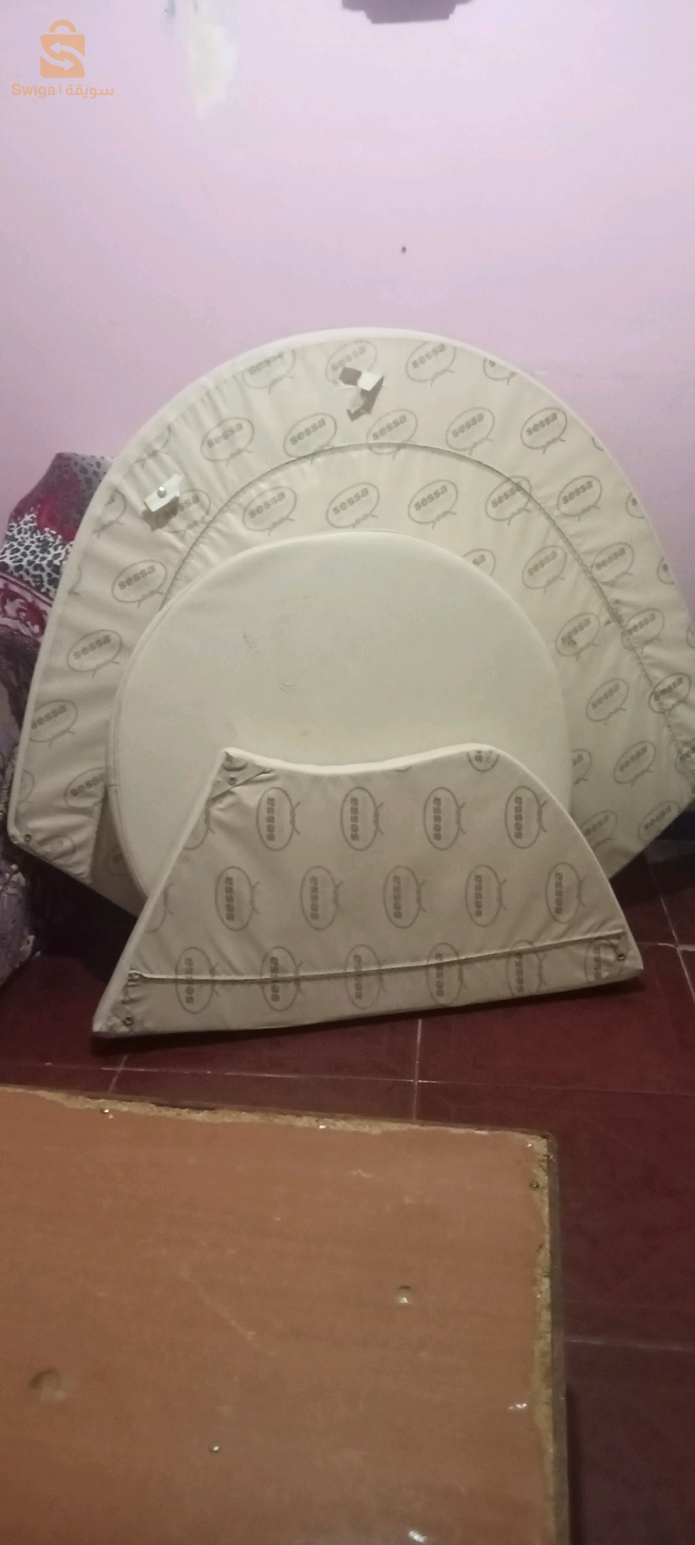 coussin semi rigide cuir marine