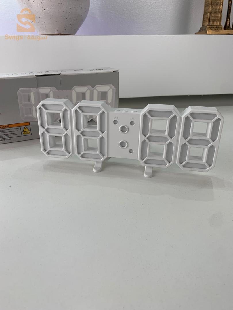 Horloge Numérique 3D LED pour Mur et bureau GH8018 – ساعة رقمية ثلاثية الأبعاد حائط و مكتب
