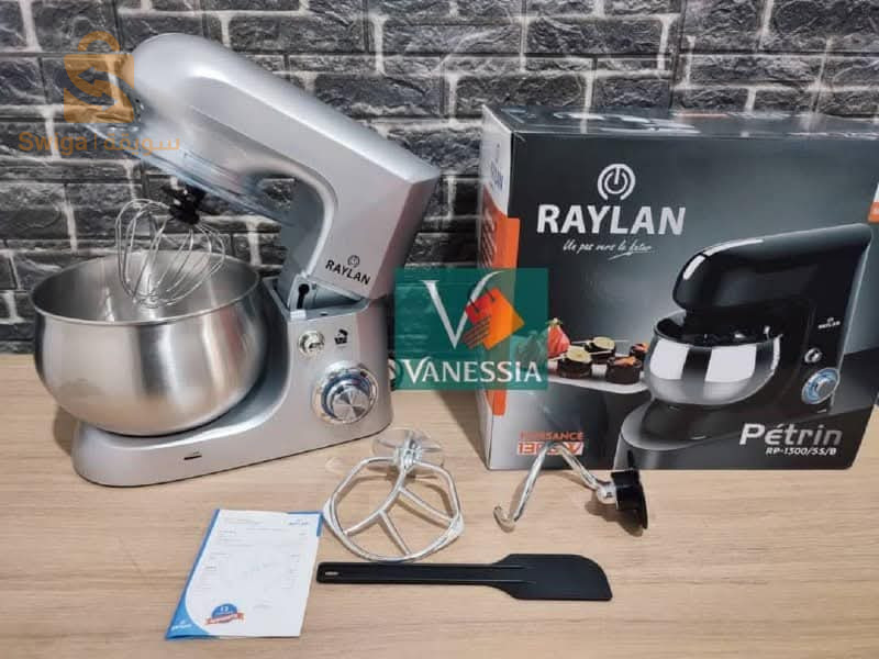 pétrin marque raylan 1300w
✅Garantie 12 mois
✅1300 watts
✅Bol et accessoires en Inox
✅Capacité 5 litres
✅Disponible en noir et en gris
✅Accessoires crochet a pate .. batteur a plat , Fouet, spatule
✅Pied anti dérapages
Lampe témoin Led
✅ Couver transparent