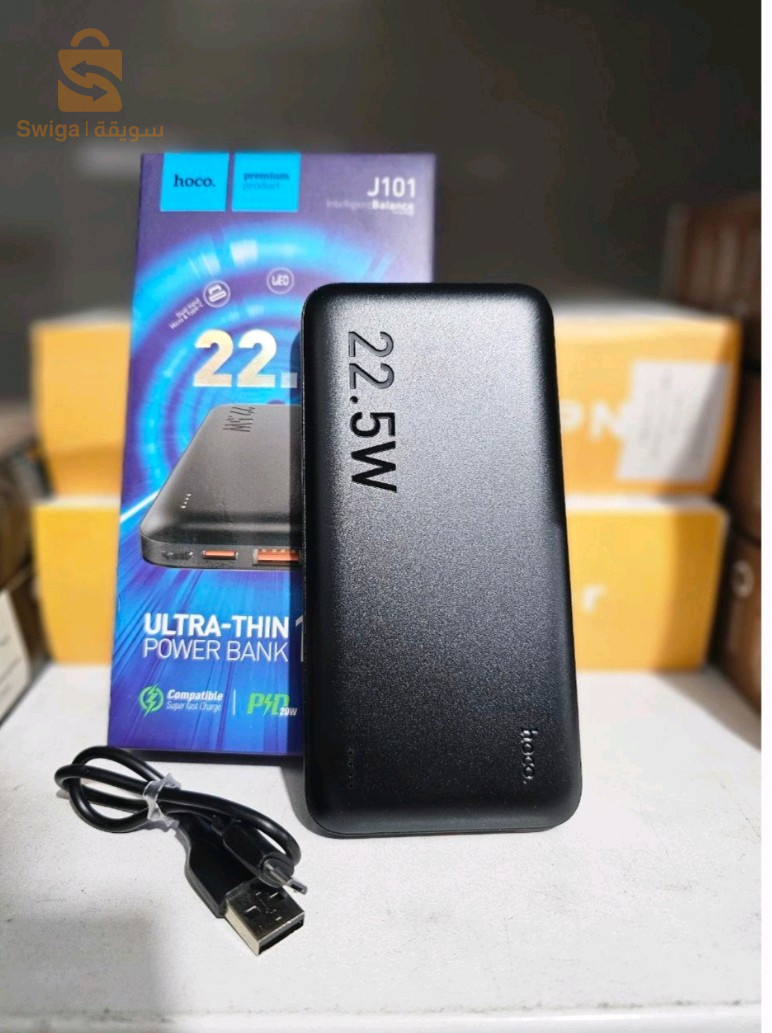 Hoco Power Bank À Charge Rapide Qc 3.0 Ultra-Thin 10000mAh - J101
