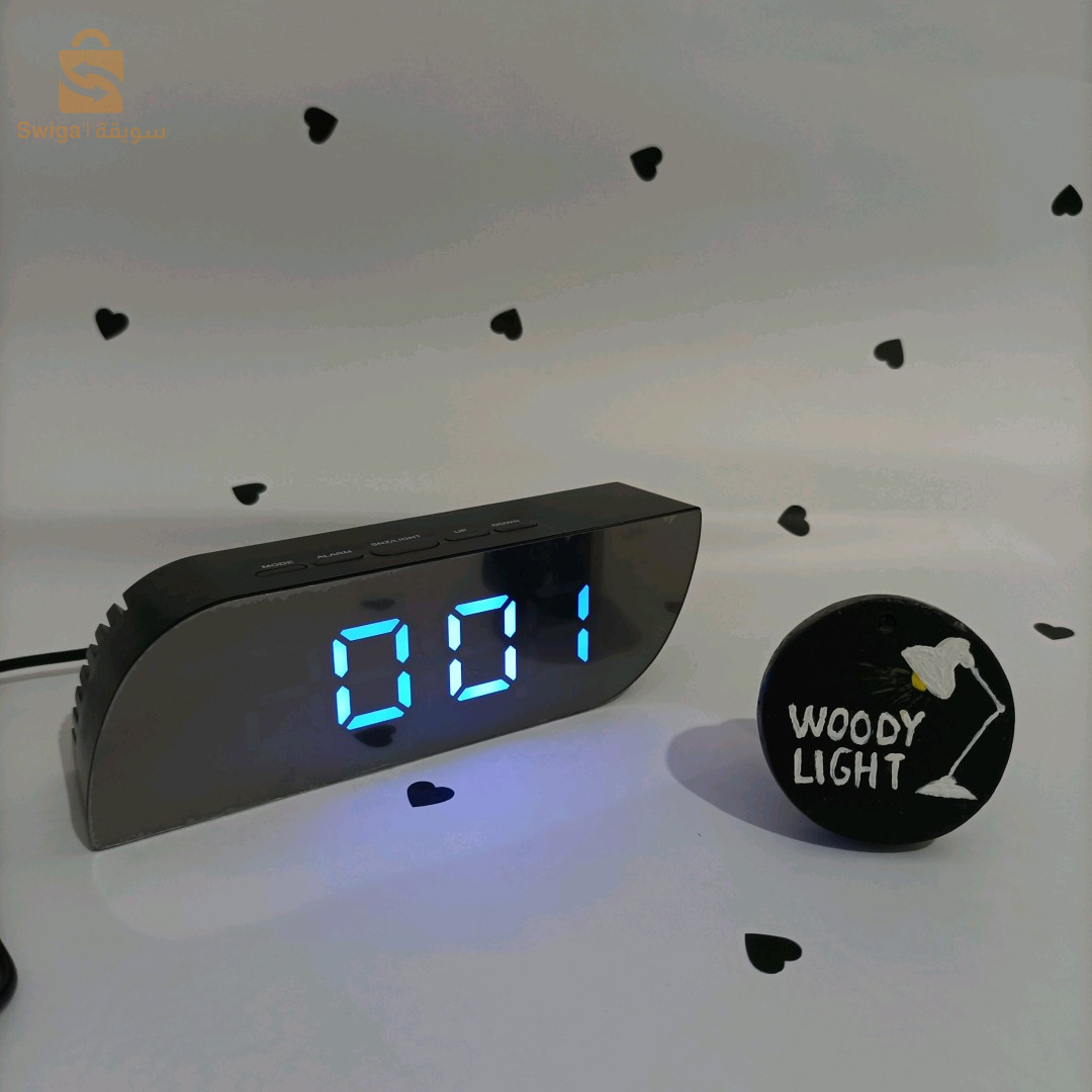 ساعة رقمية led