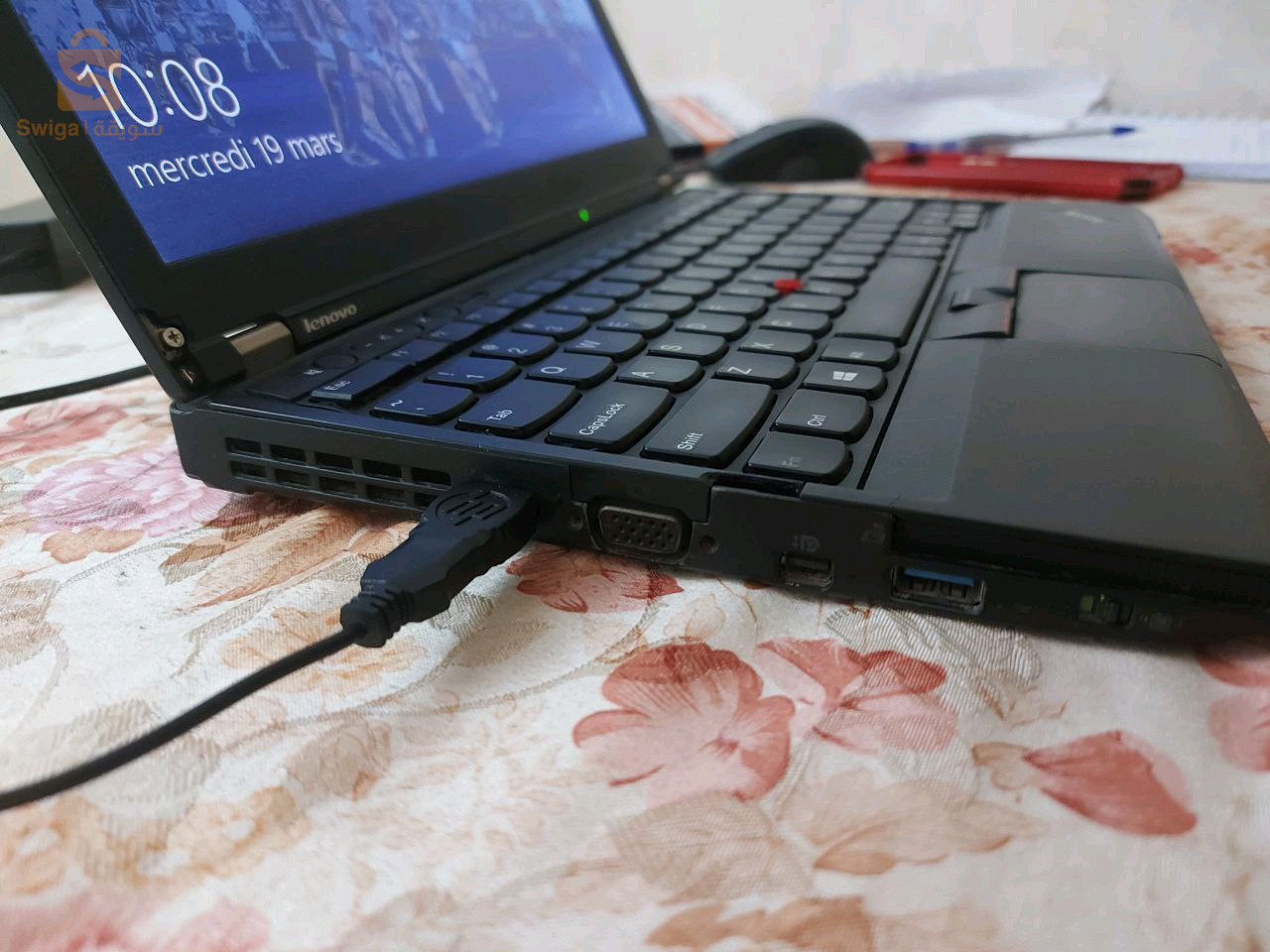 🔴 للبيع: Lenovo ThinkPad X230 مستعمل بحالة جيدة 🔴  

💻 **المواصفات:**  
- **المعالج:** Intel Core i5-3320M (2.6GHz)  
- **الرام:** 6GB DDR3  
- **التخزين:** 240GB SSD  
- **الشاشة:** 12.5 بوصة (1366×768)  
- **الرسوميات:** Intel HD 4000  
- **المنافذ:** USB 2.0/3.0، VGA، Mini DisplayPort، إيثرنت، صوت 3.5 مم