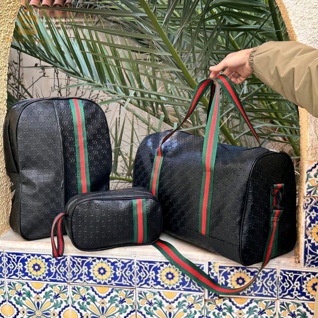 مجموعة من 3 حقائب حمل وحقائب ظهر وحقائب قماشية مقاومة للماء Pack 3Pcs Cabas Sac a Dos et Pochette en Tissue Imperméable