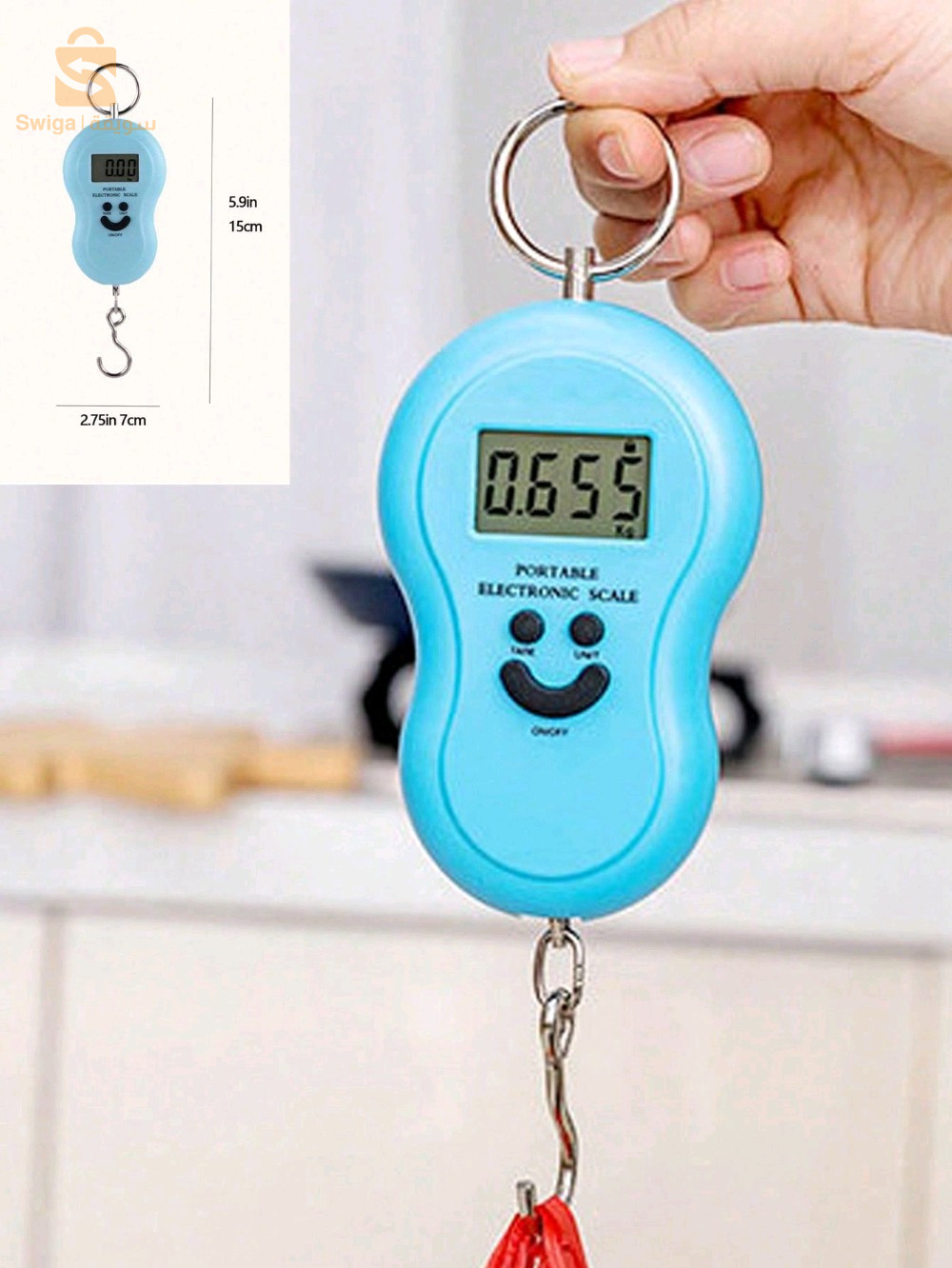 Balance a Crochet Pour Baguages et péche Numérique 50Kg  Ecran Numérique