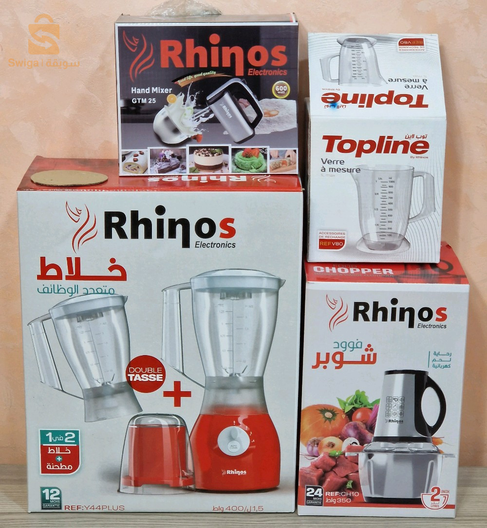 pack [Cuisine 4PRH RHINOS] Hachoir+Mixeur Y44plus +Bateur inox+verre à mesure هاد pack  راح ينقص عليك التعب تاع الكوزينة سيدتي ✅👌