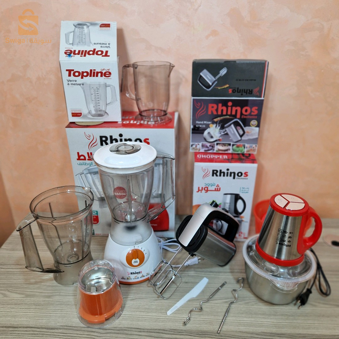 pack [Cuisine 4PRH RHINOS] Hachoir+Mixeur Y44plus +Bateur inox+verre à mesure هاد pack  راح ينقص عليك التعب تاع الكوزينة سيدتي ✅👌
