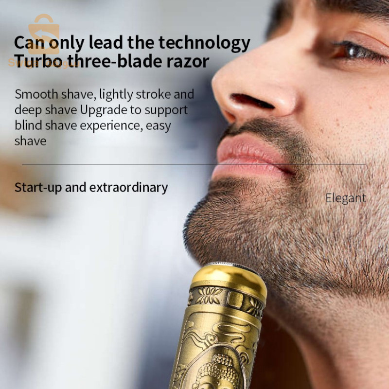 Mini rasoir professionnel étanche rechargeable HW-T8 en acier