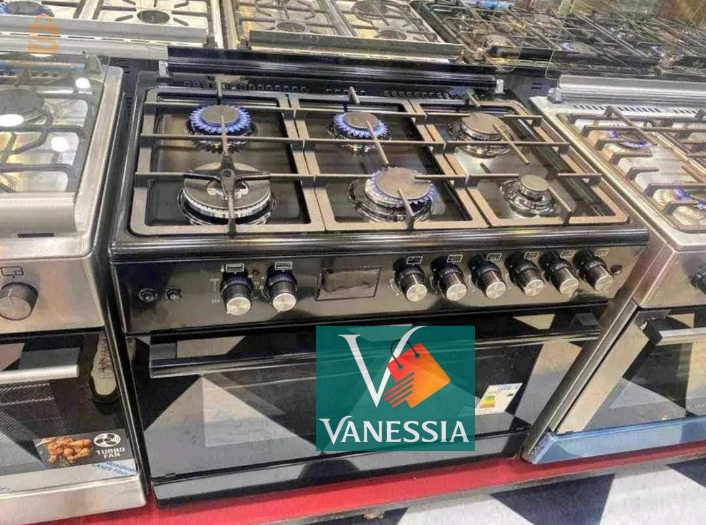 Cuisinière Arthur Martin 6 feux ventiller ✅ 6 feux✅ double wok système tabouna✅ double ventilateur✅ catalyseur✅ Noir✅ écran LED✅ 90 cm✅ Gaz Gaz et Gaz Elec✅ Garantie 24 mois