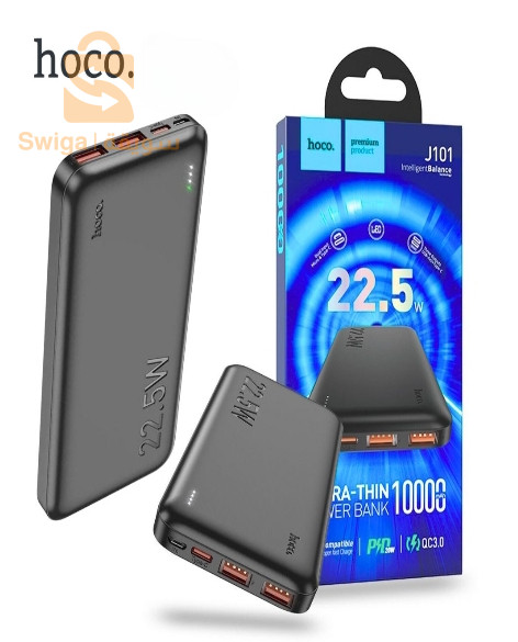 Hoco Power Bank À Charge Rapide Qc 3.0 Ultra-Thin 10000mAh - J101
