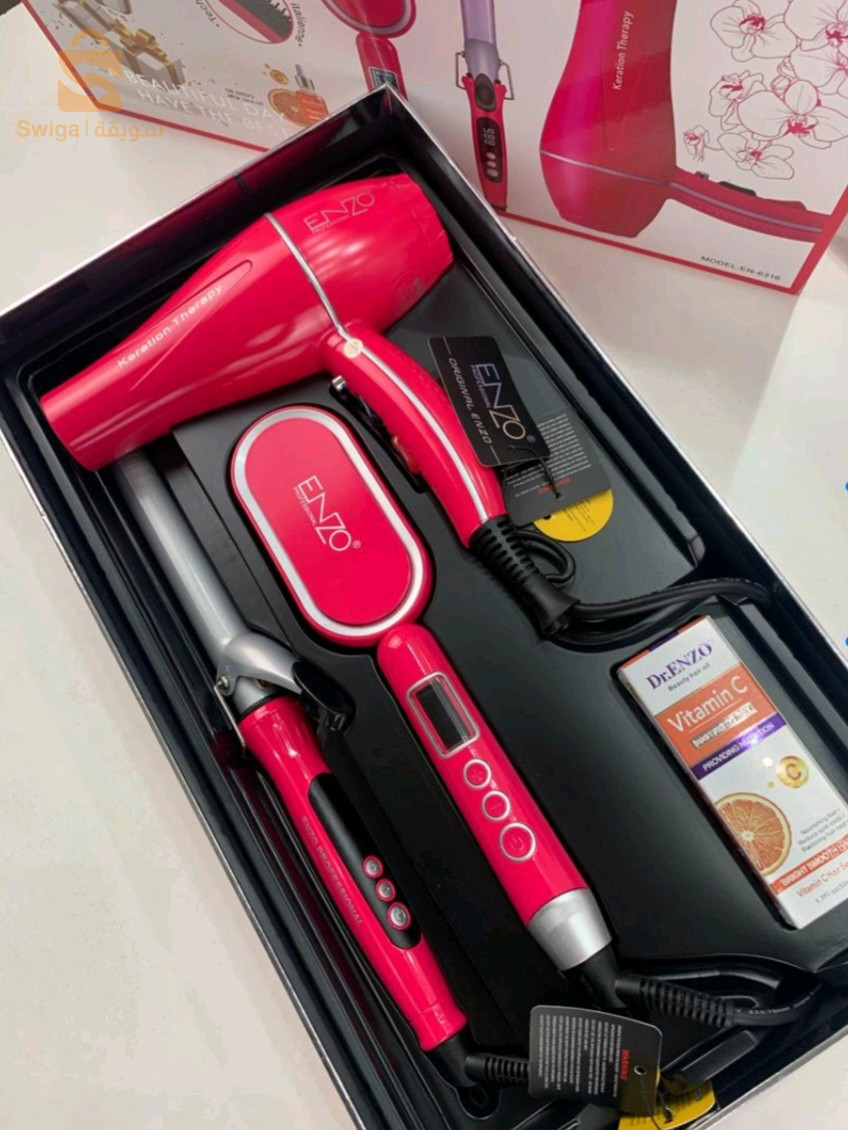 Enzo Pack Sèche-Cheveux Professionnel 3en1 – طقم مجفف شعر