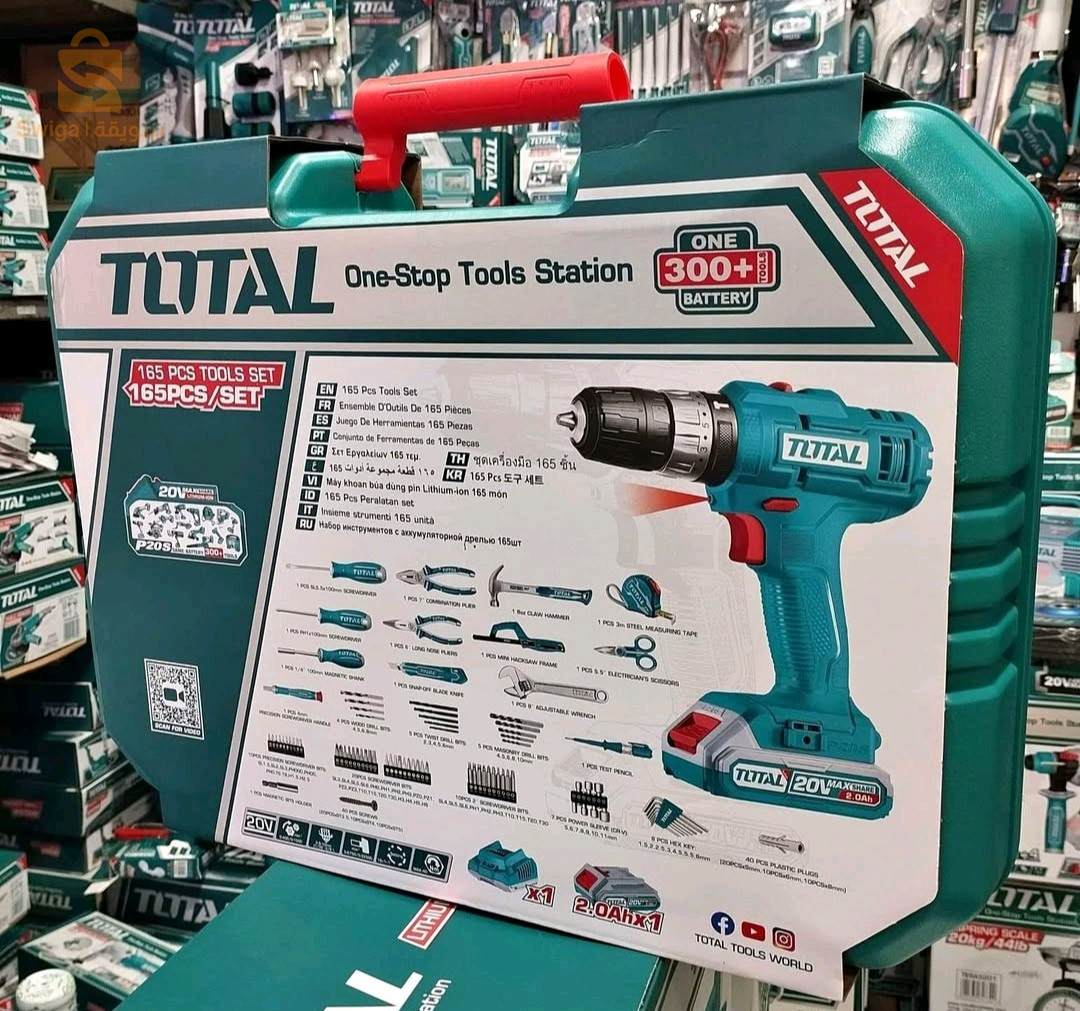 KIT OUTILS TOTAL VISS  165PCS THKTHP11652
طقم أدوات براغي توتال 165 قطعة THKTHP11652