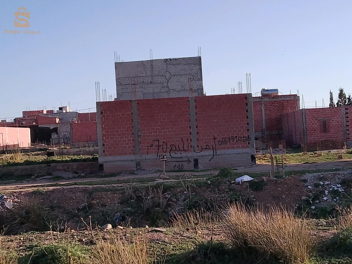 ارض 70م فدوفانة كلش قريب فيها 10على 7 عقد عرفي سامو مليون للمتر