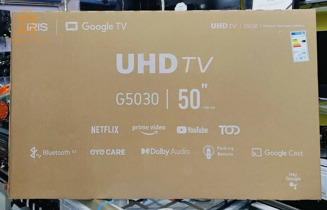 iris google tv uhd 4k 50 puce