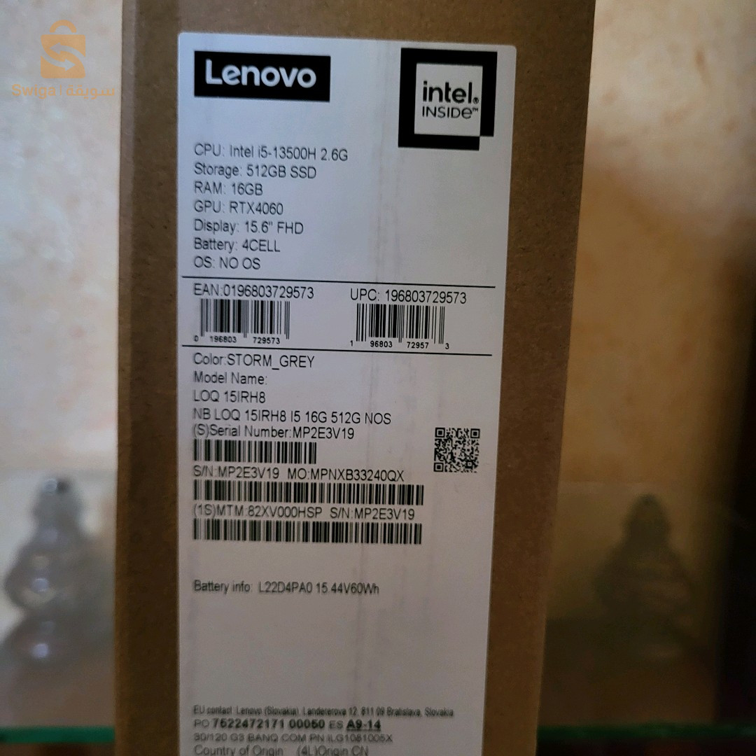 Laptop gamer Lenovo LOQ 15.6" FHD 144 Hz i5-13500H, 16GB/512GB RTX 4060 8 Gb sous blister