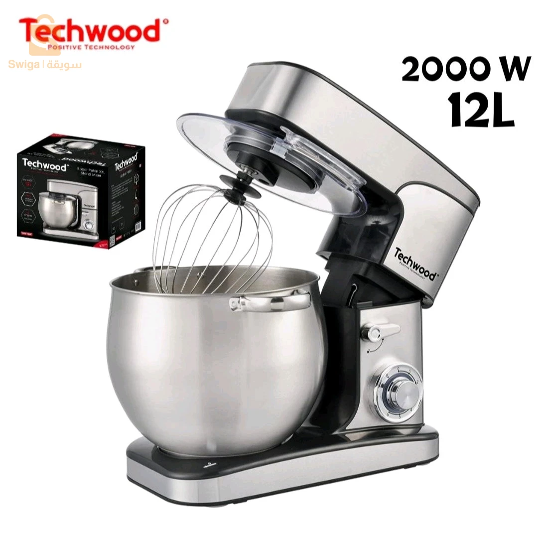Techwood Robot Pétrin Professionel 12L 2000W  TRO-1226