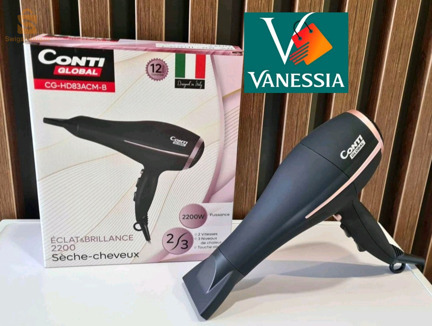 Sèche cheveux Conti global noir 2000w